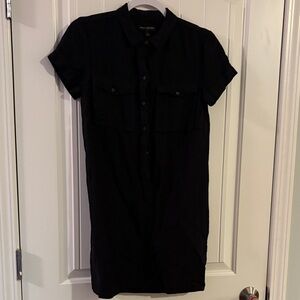 Banana Republic Black Mini Shirt Dress
